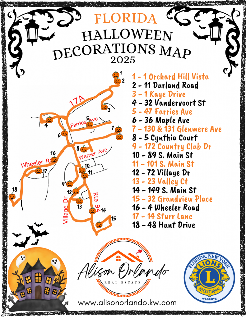 Halloween Map Florida NY
