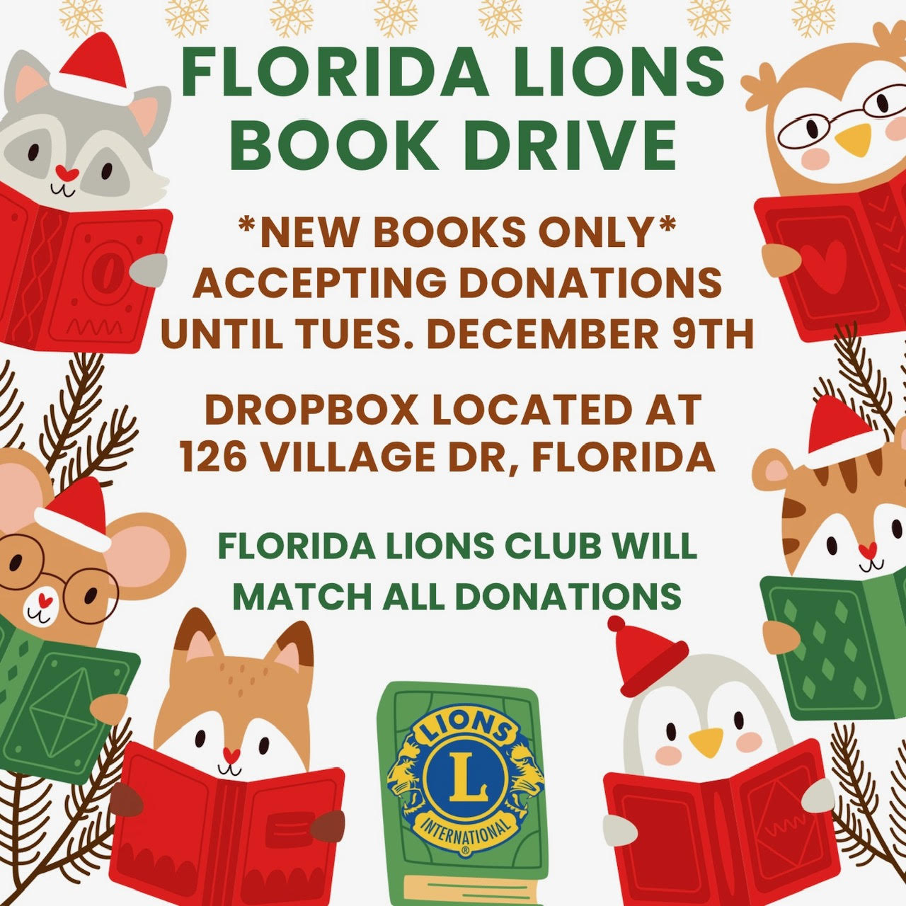 Book Drive - Florida Lions