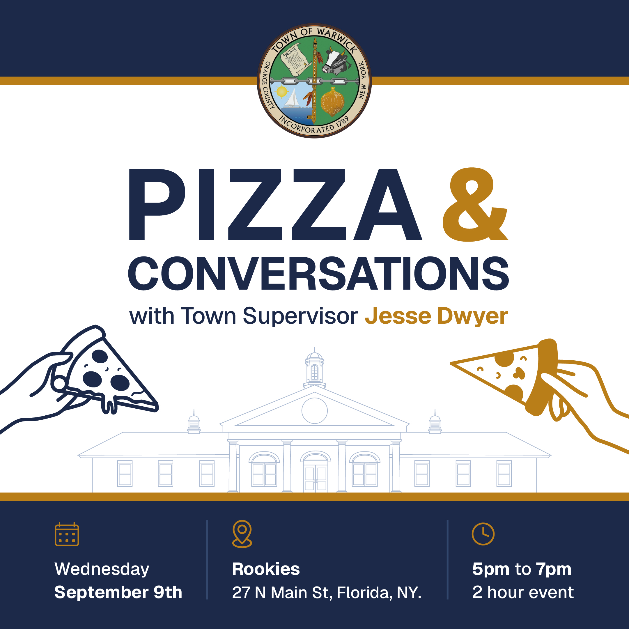 piza and conversation