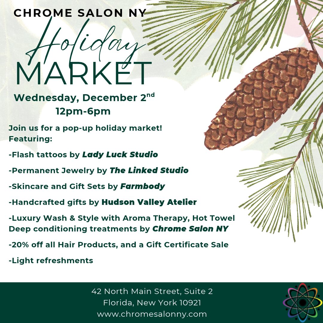 Green and White Rustic Christmas Market Event Instagram Post (1) Holiday Market and a day of beauty